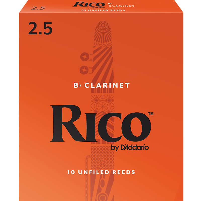 10 Pack Rico Reeds Bb Clarinet 2.5 RCA1025 image 1