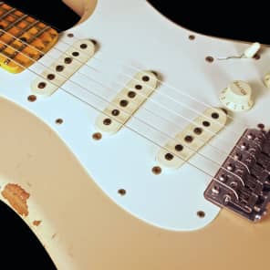 2015 Fender Stratocaster 1956 Custom Shop 56 Strat Heavy Relic Desert Sand image 5