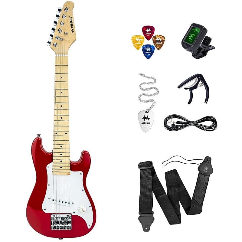 Ast110C Kids Electric Guitar Beginner Kit, 30 Inch Mini St Reverb