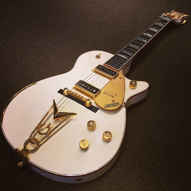 1994 Gretsch Penguin Penguin 1994 White with gold sparkle image 1