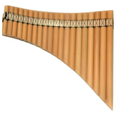 Panflute 20  Pipes Natural Bamboo Nazca Lines Designs - Item in USA - Case Included image 2
