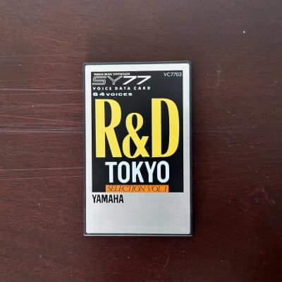 Yamaha SY77 / TG77 Voice Data Card "R&D Tokyo Selection Vol. 1" 1990 - Black / Yellow