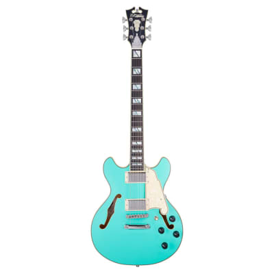 D´Angelico Deluxe Mini DC LE Matte Surf Green for sale