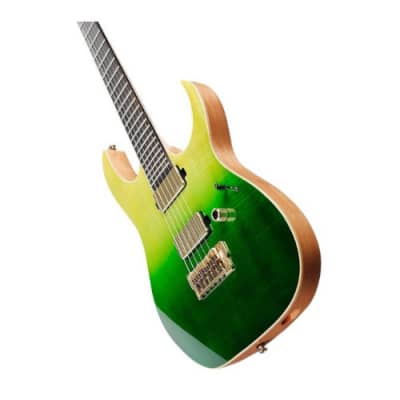 Ibanez Luke Hoskin Signature 6-String Electric Guitar (Transparent Green Gradation, Right-Handed) Bundle with Tuner, Cable, Stand, Guitar Strings, Guitar Strap, Book, and String Winder image 9
