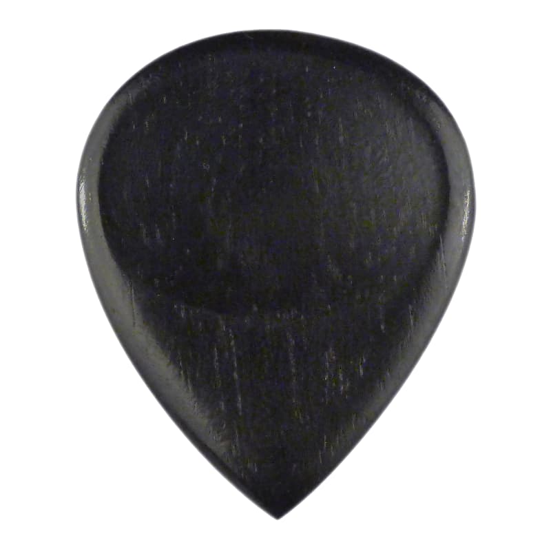 Ebony Wood Guitar Or Bass Pick - 3.0 mm Ultra Heavy Gauge - 351 Groove Shape - Natural Finish Handmade Specialty Exotic Plectrum - 3 Pack New image 1