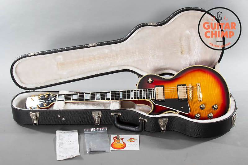 2004 Left-Handed Gibson Custom Shop '68 Reissue Les Paul Custom Figured Tri Burst ~Video~ image 1