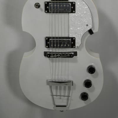 Hofner HI-459-PE-PW Ignition Pro Violin Style Electric Guitar - Pearl White image 2