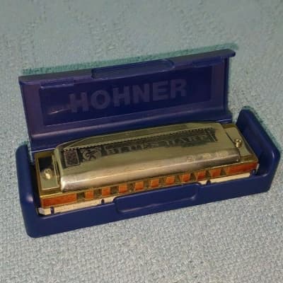 Vintage Hohner Blues Harp MS Harmonica Key of C With Case Germany Tested Working image 1