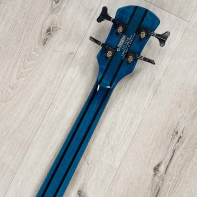 Spector NS Dimension 4 Multi-Scale Bass, Wenge Fretboard, Black & Blue image 9
