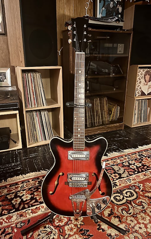 Teisco Hollow Body Electric Guitar 1960s Reverb