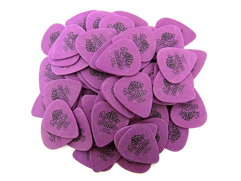 Dunlop Guitar Picks  Tortex  72 Pack  1.14MM  heavy  purple  418R image 1