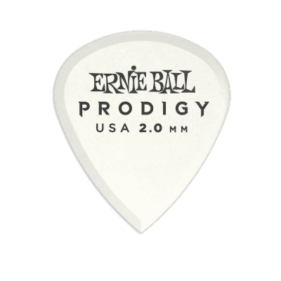 Genuine Ernie Ball 2.0 mm White Mini Prodigy Picks 6-Pack P09203 image 1
