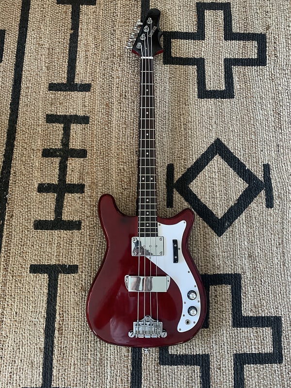 Eastwood Newport Bass Cherry Red Reverb 9775