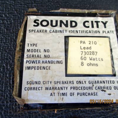 Sound City PA-210 MID 60'S - BLACK image 4