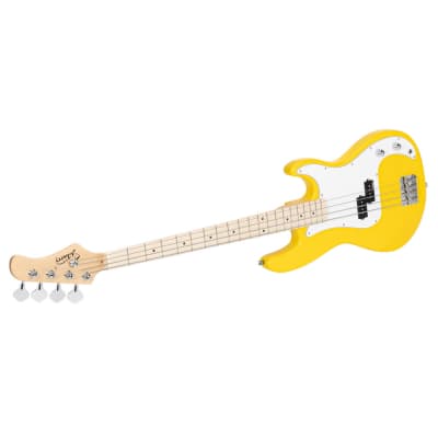 Glarry GP II Electric Bass Guitar with Wilkinson Pickup, Warwick Bass Strings, Bone Nut 2020s Yellow image 16