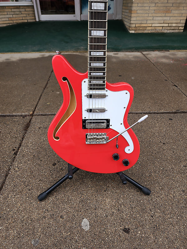D'Angelico Premier Bedford Semi Hollow with Tremolo 2021 - Fiesta Red image 1