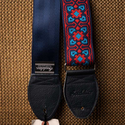 Souldier Guitar Strap Fillmore Turquoise Red Navy image 2