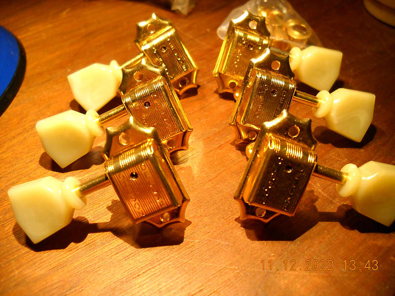 Kluson Gibson Deluxe Tuners Made In Japan 1980's Gold MINT Reverb