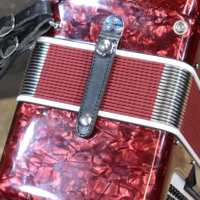 Excelsior Model 1308 41-Key 120-Bass 7-Treble Switch Red Piano Accordion w/Case image 17