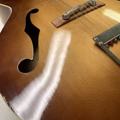 Kay Dynamic 1950s Spruce Archtop Professional Rebuild Handwound Silverfoil Beautiful And Easy Player image 11