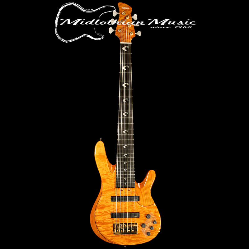 Yamaha John Patitucci TRB Signature Bass Guitar - Amber Gloss Finish - 6-String Bass image 1