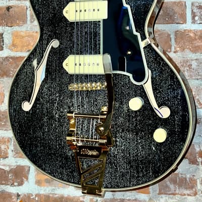 New D'Angelico Excel 59 Black Dog, Amazing Full Hollow-Body, Support Small Biz And Buy Here! for sale