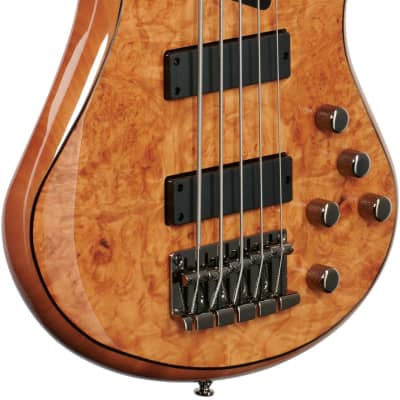 MTD Kingston Z5MP Electric Bass,  5-String, Satin Natural Burled Maple image 4