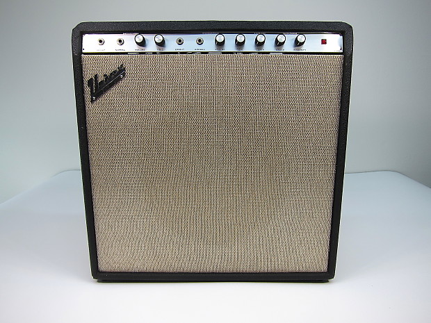 1965 Univox Amp U305R Thunderbolt (2) 6973's 1X15" Jensen Special Design all orig with footswitch image 1