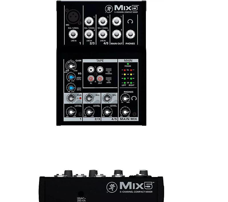 Mackie Mix5 5-Channel Compact Mixer | Reverb