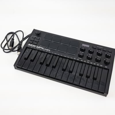 Akai MPK Mini MKIII 25-Key MIDI Controller 2020 - Present - Black with Black Keys