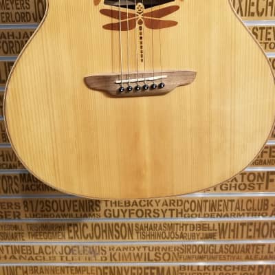 Luna Oracle Dragonfly A/E Solid Spruce Top in Natural image 2