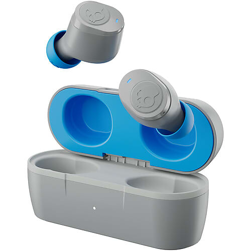 Skullcandy Jib True 2 In-Ear Wireless Earbuds, 32 Hr Battery, Microphone, Works with iPhone Android and Bluetooth Devices - Light Grey/Blue image 1