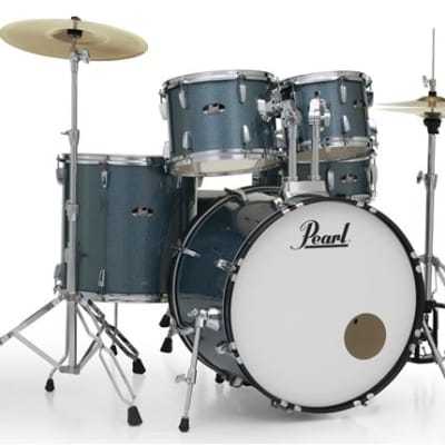 Pearl Roadshow 5 Piece Complete Drumset Blue Glitter