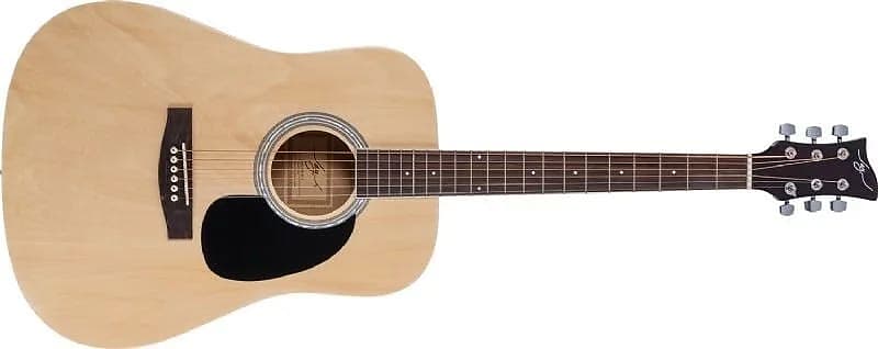 Jay Turser JJ43-PAK-N-A Jay Jr Series 3/4 Size Dreadnought Acoustic Guitar Pack. Natural image 1