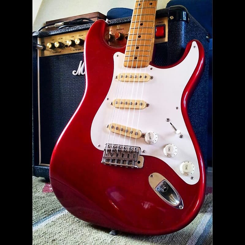 Fender Japan Stratocaster ST57 レフティEシリアル 90's Fender ST57-58US '57 Stratocaster Reissue -Crafted In