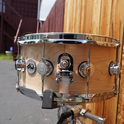 DW USA Collectors Series | Natural Satin Oil Finish | 6.5 x 14" SOLID 1pc. Maple shell Snare  (2022) image 2