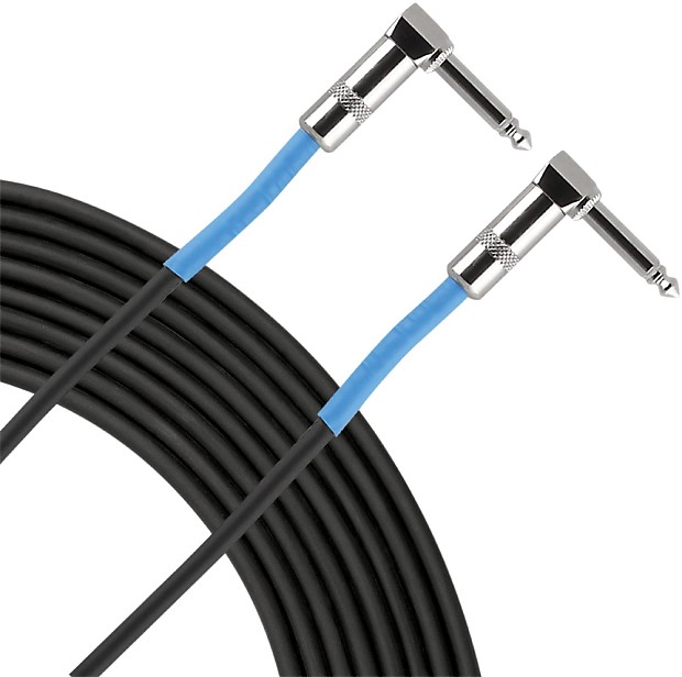 Live Wire EG06LL Advantage Series 1/4" TS Right-Angle to Right-Angle Instrument Cable - 6" image 1