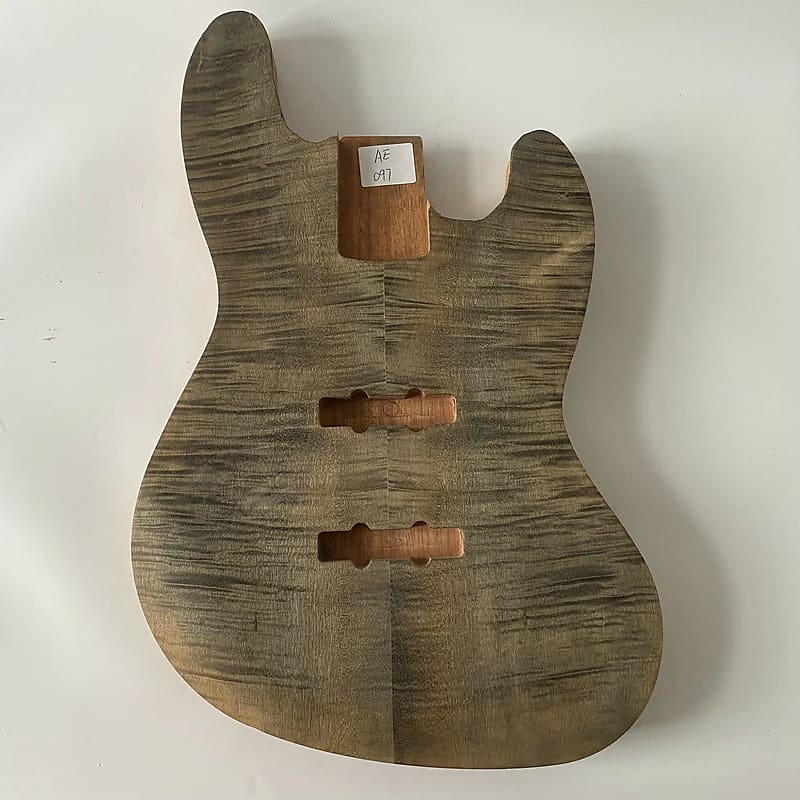 Tiger Maple Top 4 String Bass Guitar Mahogany Body Reverb