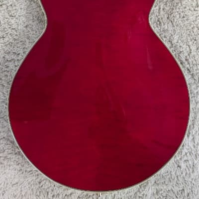 D'Angelico Excel SS Semi-Hollow Body Electric Guitar with Hard Case Trans Cherry image 2