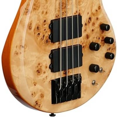 Michael Kelly Pinnacle 4-String Bass Electric Bass Guitar with Natural Burl Finish image 4