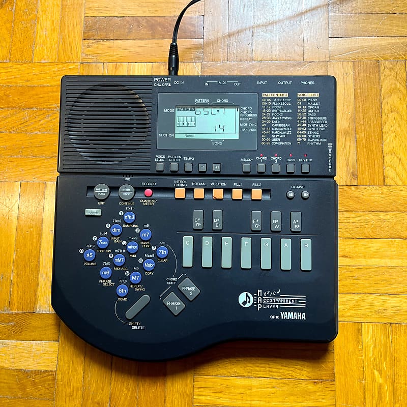 Yamaha QR-10 Music Accompaniment Player (Japan, 1993)! Portable Sequencer, Arranger, Sampler, Drum Machine, Guitar Accomp, etc.! Read the full ad! image 1