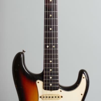 Fender Stratocaster Solid Body Electric Guitar (1965), ser. #L77176, vintage road case. image 8