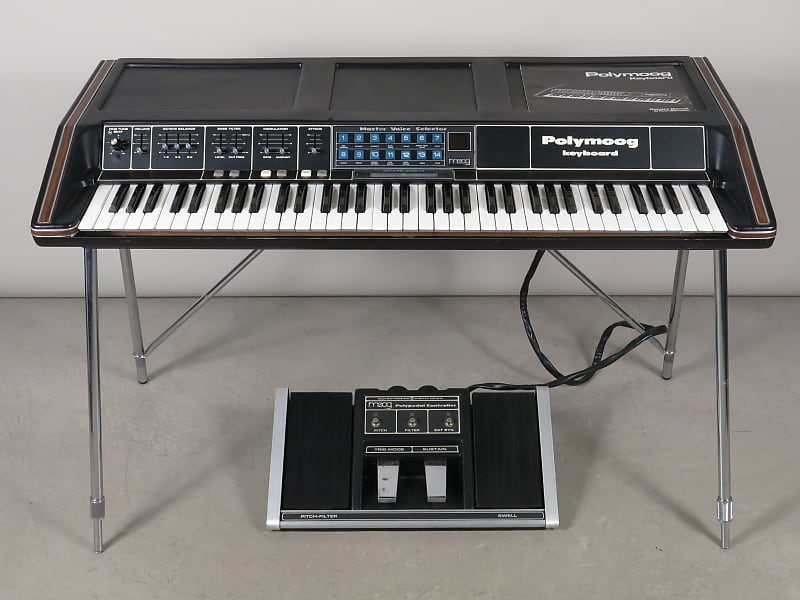 Moog Polymoog Keyboard model 280a + Polypedal Controller + stand + case + manual (serviced) image 1