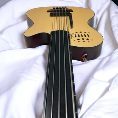 Godin Acoustic/Electric A5 Ultra FRETLESS, Natural *Factory Cosmetic Flaws = Save $! image 6