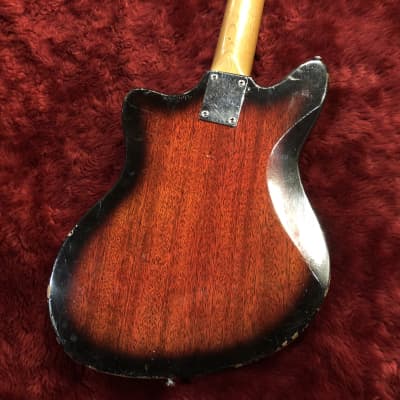 c.1960s Guyatone EB-4 Offset Body MIJ Vintage Bass“Brown Burst” image 7