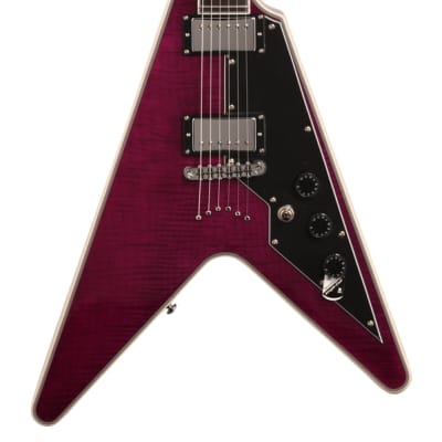 Schecter V1 Custom Electric Guitar Trans Purple image 3