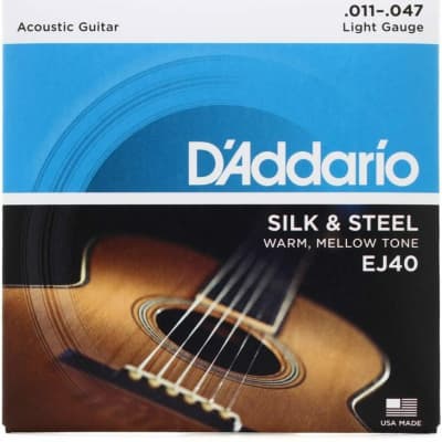 D'Addario EJ40 Guitar Strings - Silk & Steel - .011-.047