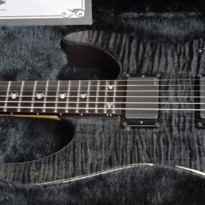 ESP KH-20 Kirk Hammett 20th Anniversary Flamed Maple Top & Neckthrough Metallic Tone image 5
