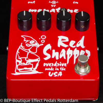 Menatone Red Snapper Transparent Overdrive 2004 s/n MRS-199 Hand signed by Brian Mena made in USA image 8