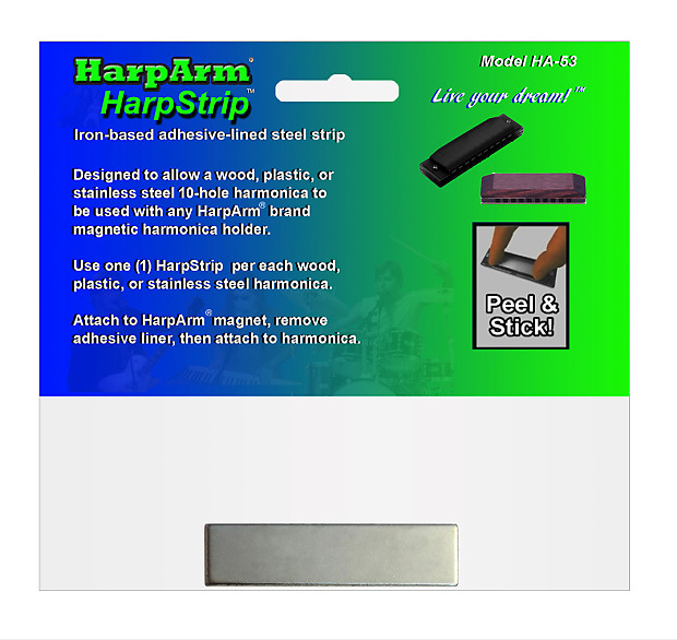 HarpArm® HarpStrip Insta-change™ Iron-Based Adhesive-Lined Steel Strip , LIFETIME, Harp Arm® image 1